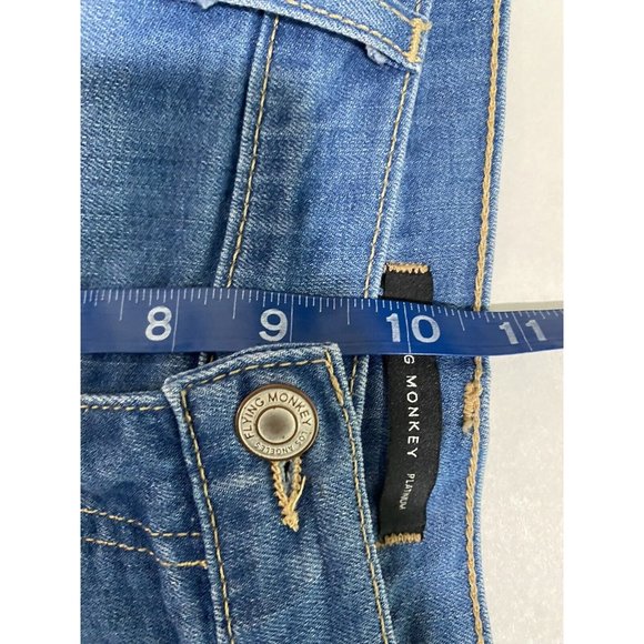 Flying Monkey Women’s Jeans Platinum distressed USA Size tag 29 Actual 36" - Picture 8 of 9